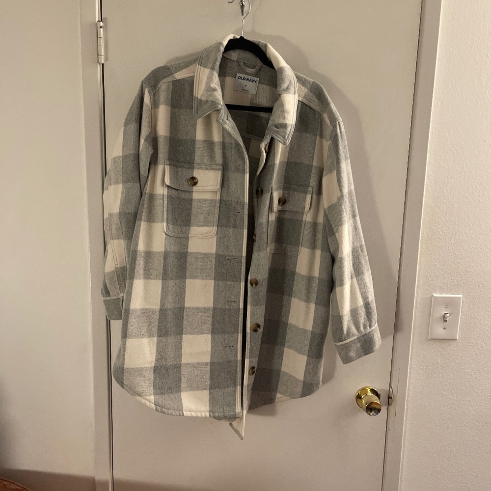 Old Navy gray shacket xl